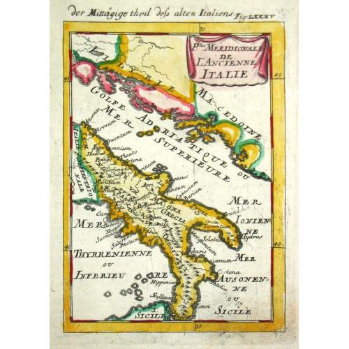 Old map image download for P.tie Meridionale de L' Ancien Italie.