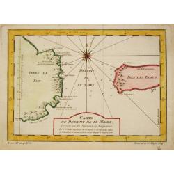 [Lot of 11 maps of the Strait of Magellan] Carte du detroit de Magellan avec les Routes de la Bodeuse et de l'Etoile.