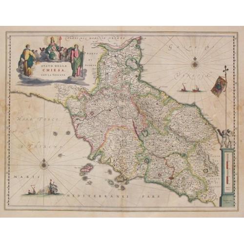 Old map image download for Stato della Chiessa Con la Toscane.