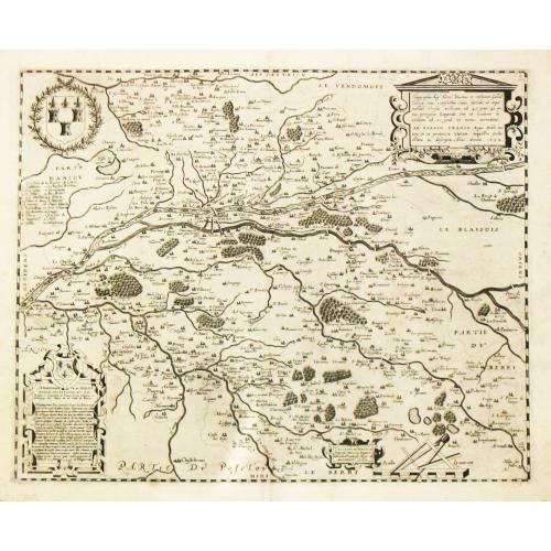 Old map image download for [Lot of 17 maps]   L' ISLE DE FRANCE Pariensis agri descriptio. Francois de la Hoeye fecit, Jean le Clerc excud.