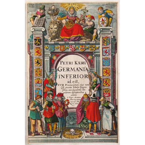 Old map image download for Germania inferior id es XVII Provinciarum. 1622.