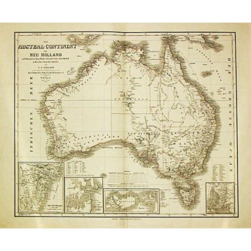 Old map image download for Das Austral Continent oder Neu Holland.