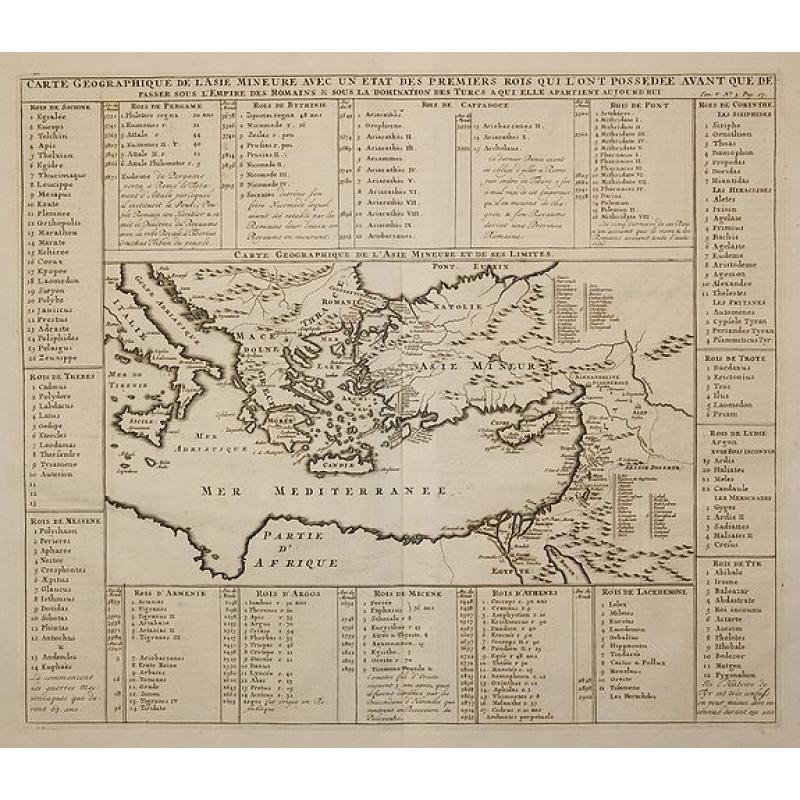 Carte Geographique de l'Asie Mineure ...