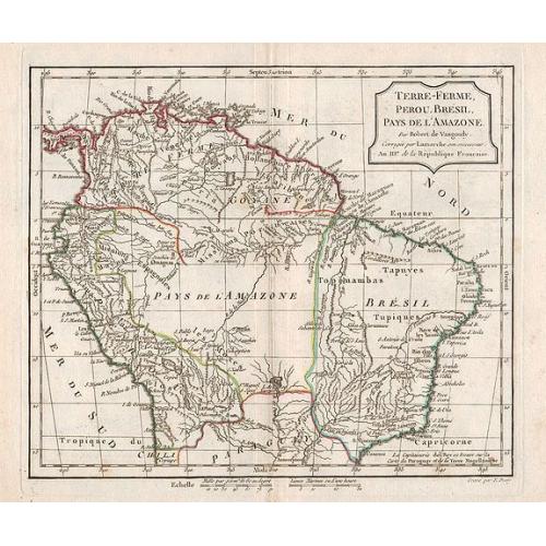 Old map image download for Terre-Ferme, Perou, Brésil, Pays de l\'Amazone.