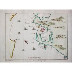 [Lot of 4 maps] Jaffenapatam. / Map of Koddiyar Bay, Sri Lanka Baay van Tricoen Male. 2945 / View of Galle] Gezicht van Punto de Galle. 1833 / Carte de l'Isle de Ceylan, 7059 . Together 3 maps/ views of Sri Lanka