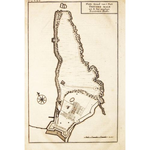 Old map image download for [Lot of 4 maps] Jaffenapatam. / Map of Koddiyar Bay, Sri Lanka Baay van Tricoen Male. 2945 / View of Galle] Gezicht van Punto de Galle. 1833 / Carte de l'Isle de Ceylan, 7059 . Together 3 maps/ views of Sri Lanka