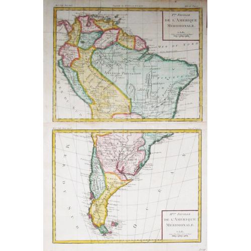 Old map image download for Iere / II Feuille de L' Amérique Méridionale