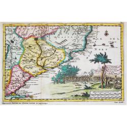 [lot of 5 maps/prints map of South America] Chili. Paraguay, Brésil, Amazones, et Pérou.