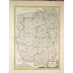 Carte des Gouvernements du Berri, du Nivernois, de la Marche, du Bourbonnois, du Limosin et de l\' Auvergne.