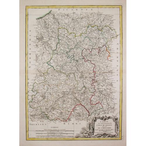 Old map image download for [Lot of 15 maps/plans of northern France] Gouvernement d' Orleans et la Generalite divisee en ses Elections.