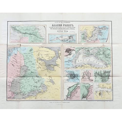 Old map image download for Scene of the operations of the Allied Fleets.