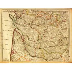 Carte du Bourdelois du Perigord et des Provinces voisines.