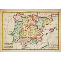 [Lot of 5 maps of the Iberian peninsula / Belearics]