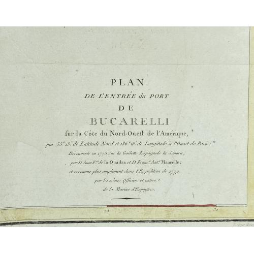 Old map image download for [Lot of 2 maps] Important plan of Port Bucarelli 1384 / Chart of the entrance of "Bassin de L'Quest", La Perouse. 1709