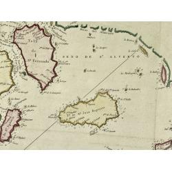 [Lot of 2 maps] Important plan of Port Bucarelli 1384 / Chart of the entrance of "Bassin de L'Quest", La Perouse. 1709