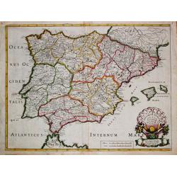 [Lot of 5 maps of the Iberian peninsula / Belearics]