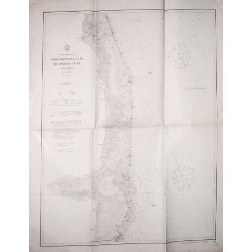 Old map image download for Barneget Inlet to Absecon Inlet. New Yersey . Coast Chart No. 122.