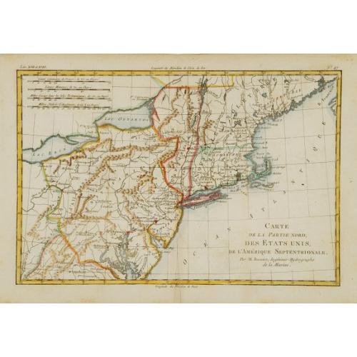 Old map image download for Carte de la Partie nord des Etats Unies de L'Amerique Sept..