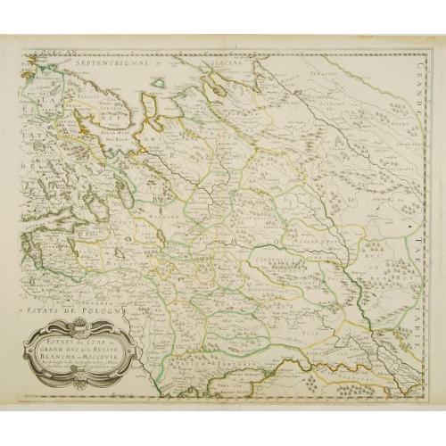 Old map image download for Estats du Czar ou Grand Duc de la Russie Blanche ou Moscovie.