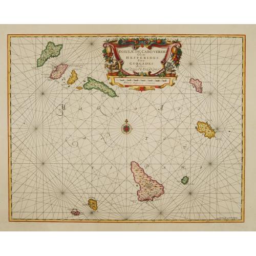 Old map image download for Insulae de Cabo Verde olim Hesperides sive .. Zoute Eylanden.