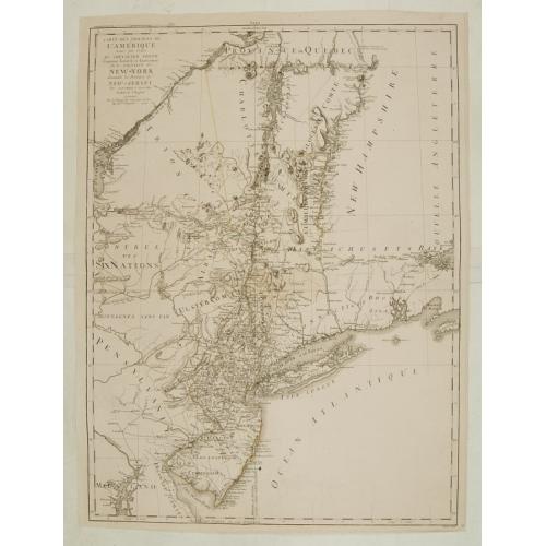 Old map image download for Carte des troubles De L'Amerique..New-York.. Jersey..