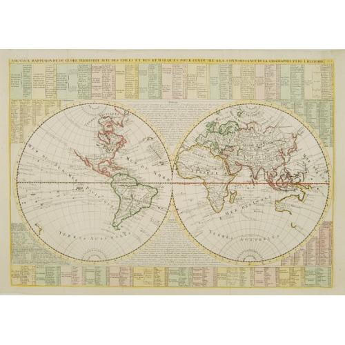 Old map image download for Nouvaux Mappemonde ou globe terrestre avec des tables et des ..