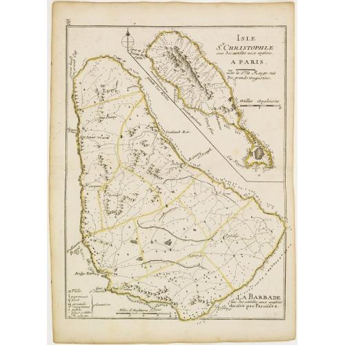 Old map image download for L'Isle St. Christophle.. La Barbade..