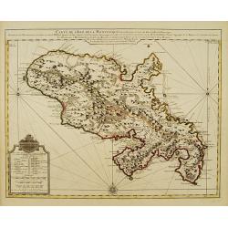 Carte de L' Isle de la Martinique Colonie Francoise de l'une des Isles Antilles de l'Amerique..
