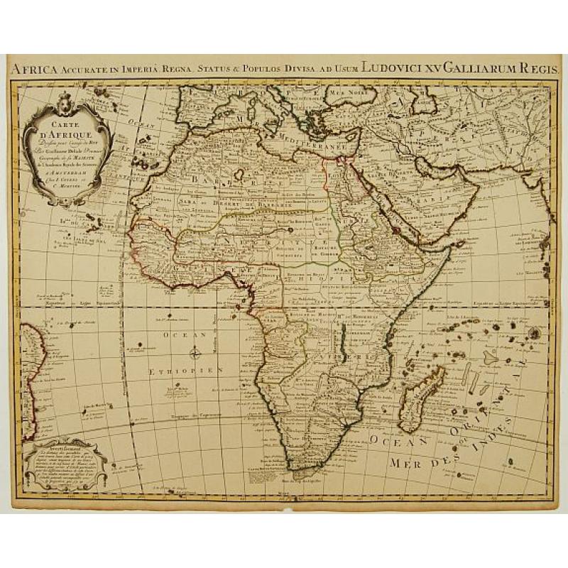 Carte d'Afrique Dressée pour l'usage du Roy..