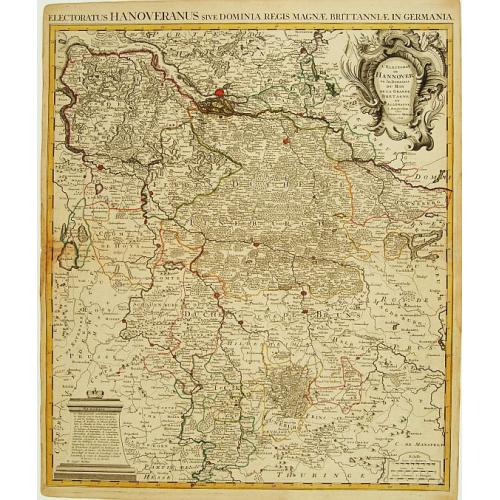 Old map image download for L'Electorat de Hannover ou les Domaines du Roi de la Grande Bretagne..