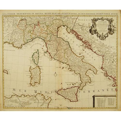 Old map image download for L' Italie, Dressee sur les Observations de Mrs. De L' Academie Royale des Sciences..