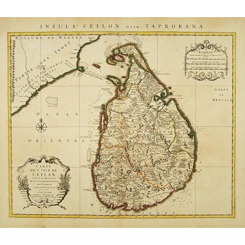 Old map image download for Carte de L'Isle de Ceylan Dressée sur les Observations de..