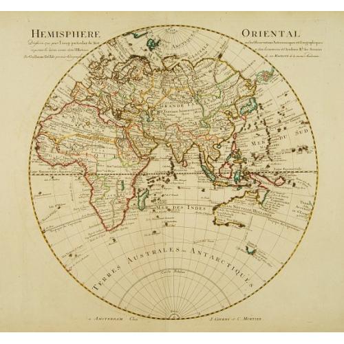 Old map image download for Hemisphere oriental Dressé en 1720..