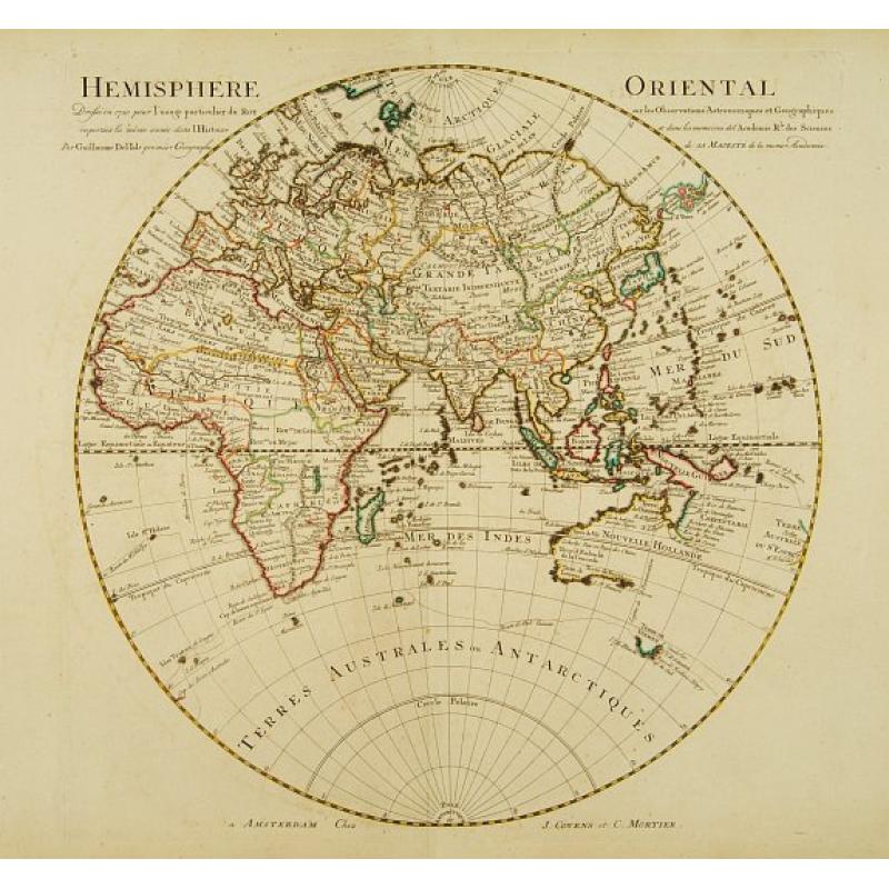 Hemisphere oriental Dressé en 1720..