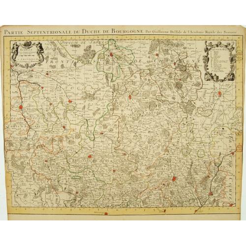 Old map image download for Partie Septentrionale du Duche de Bourgogne..