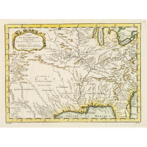 Old map image download for Carte de la Louisiane et pays Voisins.