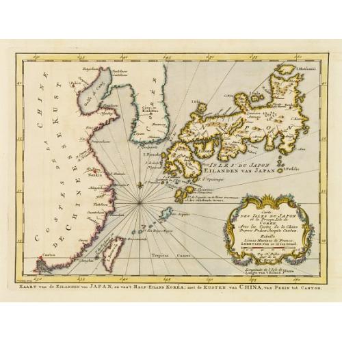 Old map image download for Carte des Isles du Japon.. Coree, Avec .. De la Chine..