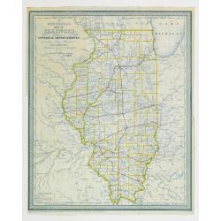 Mitchell's map of illinois exhibiting its internal improvements,