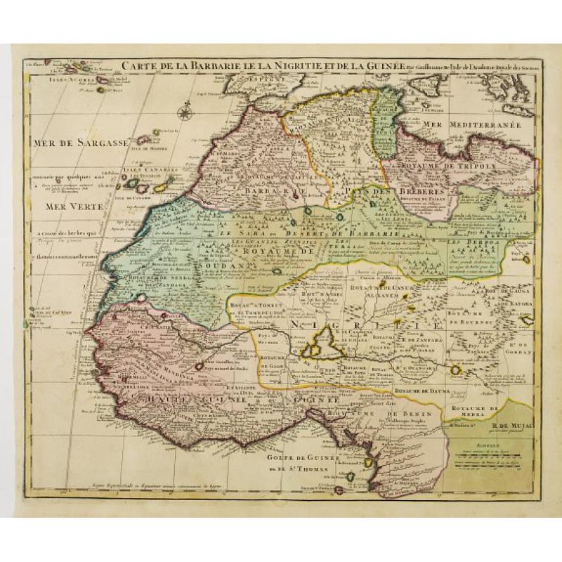 Carte de la Barbarie de la Nigritie et de la Guinée..