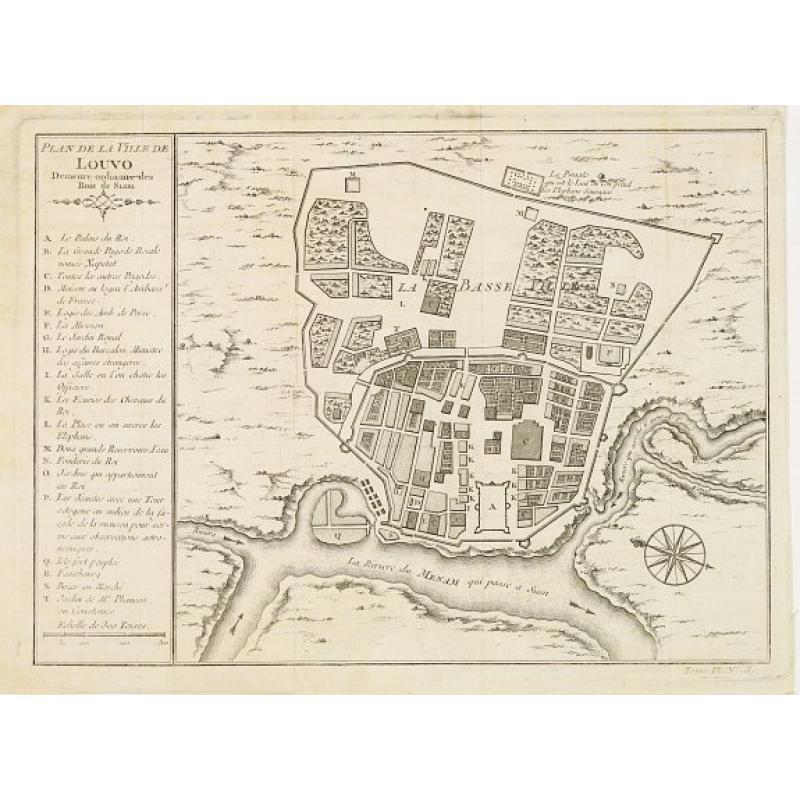 Plan de la ville de Louvo Demeure ordinaire des Rois de Siam. - Old map ...