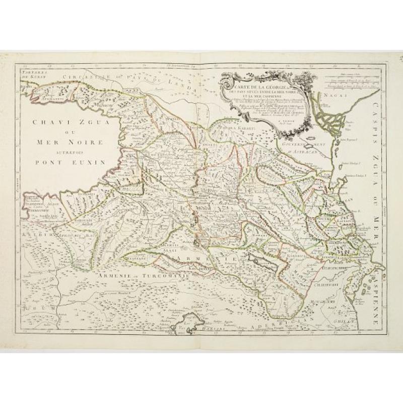 Carte de la Géorgie &c. des pays situés entre la Mer Noire et la Mer Caspienne..