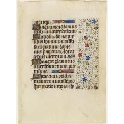 Manuscript leaf from a Book of Hours, use of Rome.