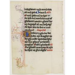 A wonderful vellum leaf from a Dutch Book of Hours.