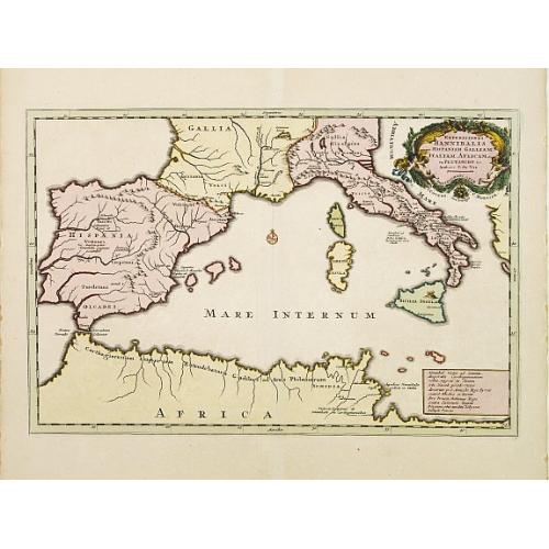 Old map image download for Expeditiones Hannibalis per Hispaniam, Galliam, Italiam, Africam &cc..