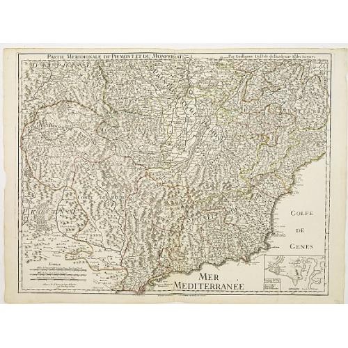 Old map image download for Partie Meridionale du Piemont et du Monferrat..