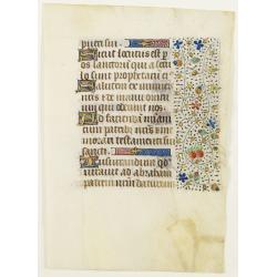 Leaf on vellum from a manuscript Book of Hours, use of Rome.