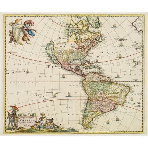 Old map image download for Novissima et Accuratissima Totius Americae descriptio..