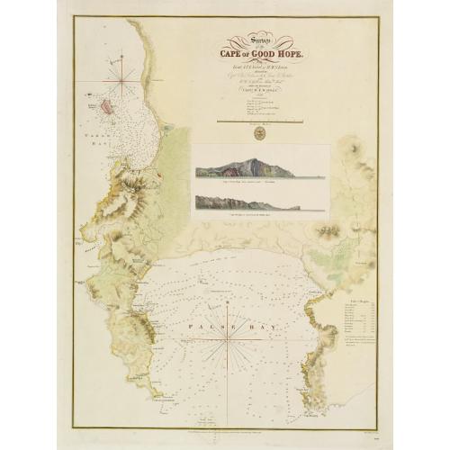 Old map image download for Survey of the Cape of Good Hope.