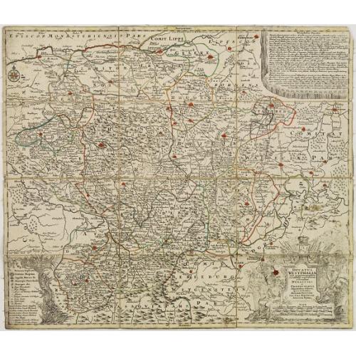 Old map image download for Ducatus Westphalia novâ mappâ Geographicâ..