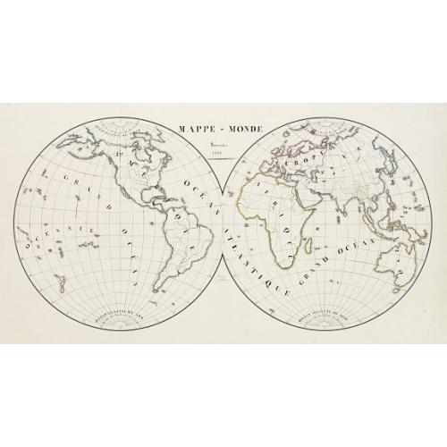 Old map image download for [Manuscript] Mappe - Monde - Novembre 1838.